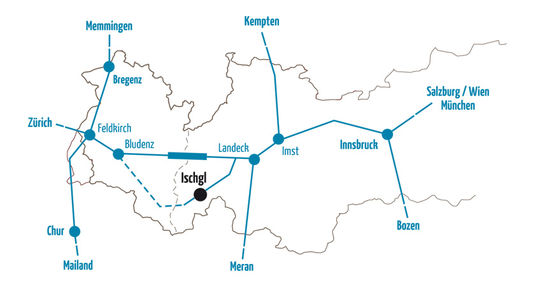 Anreise nach Ischgl